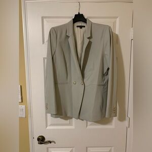 ANTONIO MELANI Tailored Quiet Luxury Structured Notched Lapels Tan Blazer,‎ 14
